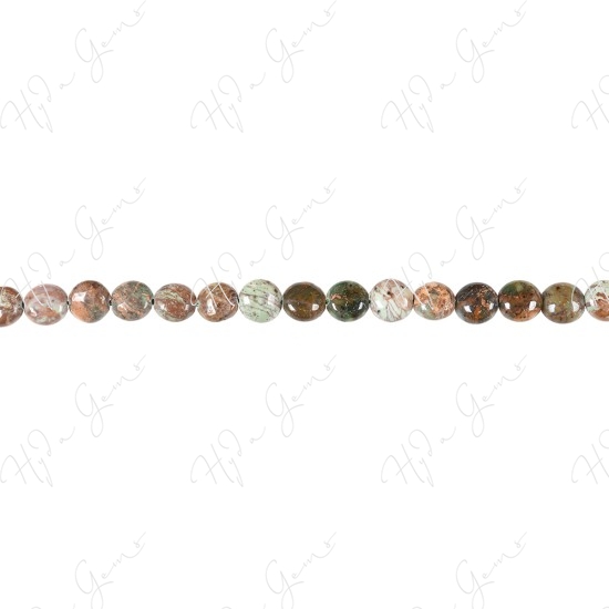 Green Opal Coin Beads