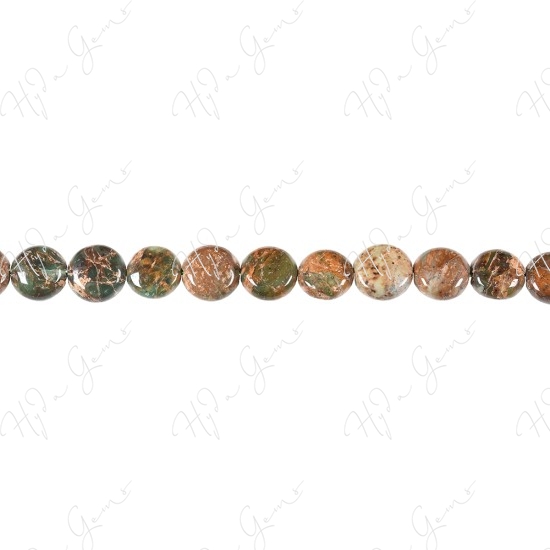 Green Opal Coin Beads