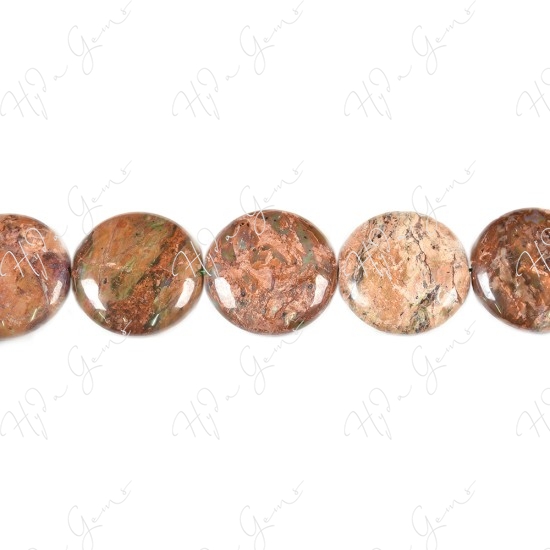 Green Opal Coin Beads