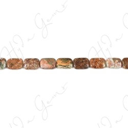 Green Opal Flat Rectangle Beads