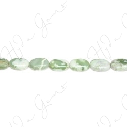 Peace Jade Flat Oval Beads