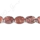 Red Picture Jasper Flat Oval Beads