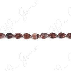 Red Picture Jasper Pear Beads