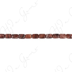 Red Picture Jasper Flat Rectangle Beads