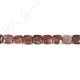 Red Picture Jasper Flat Square Beads