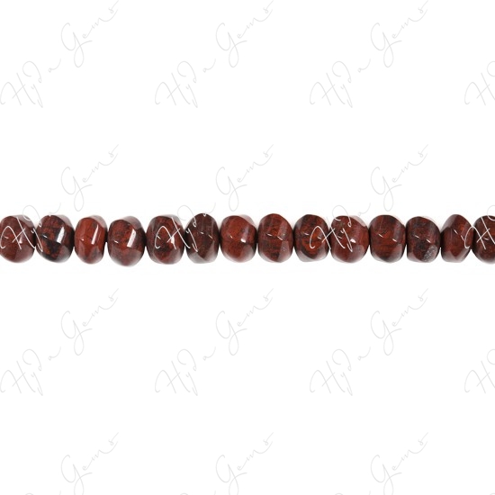 Poppy Jasper 6-Face Lattern Beads