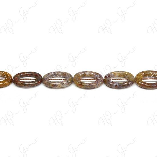 Pietersite Flat Oval Beads