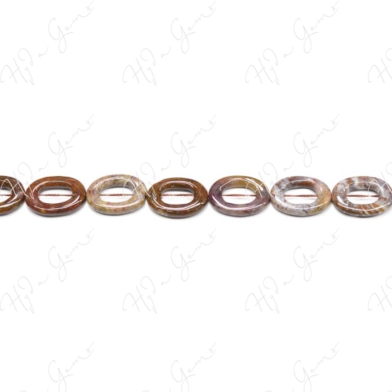 Pietersite Flat Oval Beads