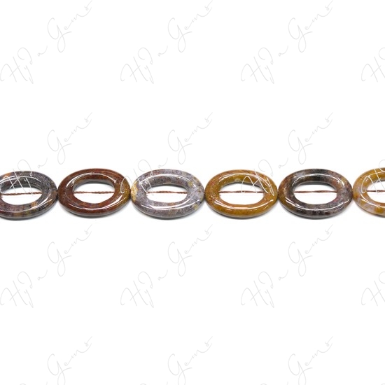 Pietersite Flat Oval Beads