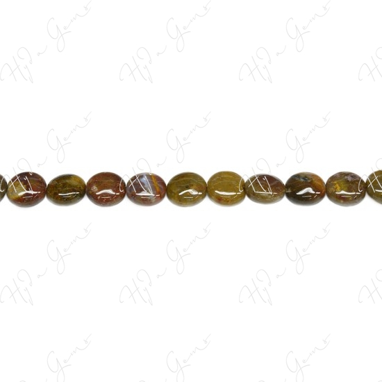 Pietersite Agate Coin Beads