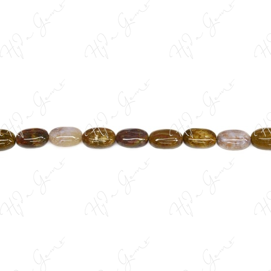 Pietersite Agate Flat Oval Beads