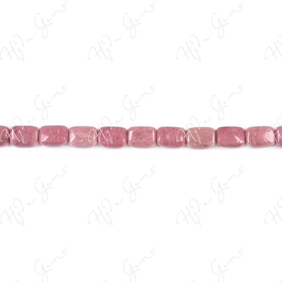 Red Rhodnite Flat Rectangle Beads