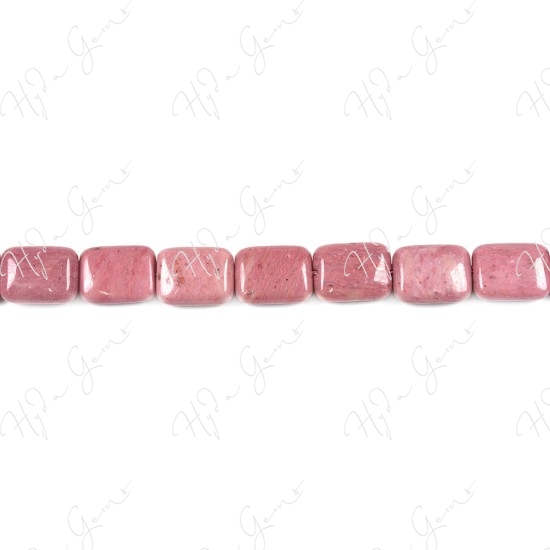 Red Rhodnite Flat Rectangle Beads