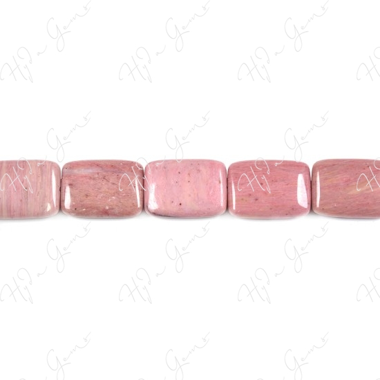 Red Rhodnite Flat Rectangle Beads