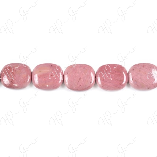 Red Rhodnite Flat Rectangle Beads