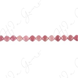 Red Rhodnite Flat Square Beads