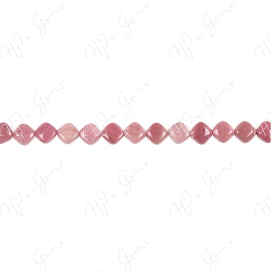 Red Rhodnite Flat Square Beads