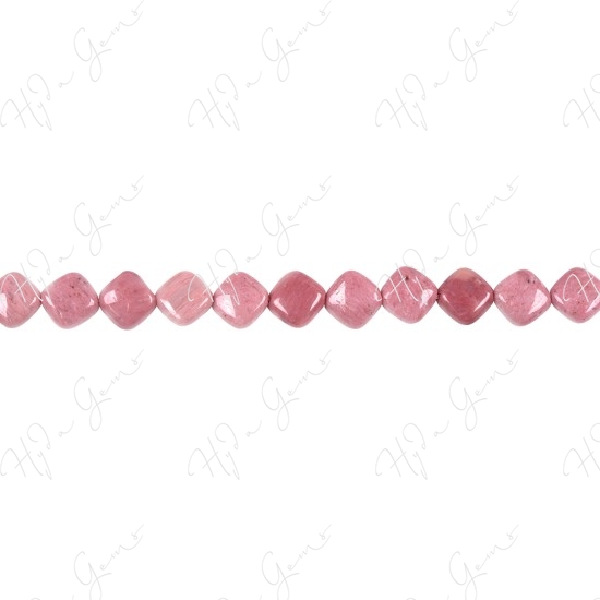 Red Rhodnite Flat Square Beads