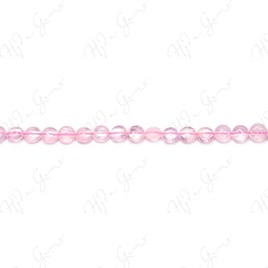 Rose Quartz Coin Beads