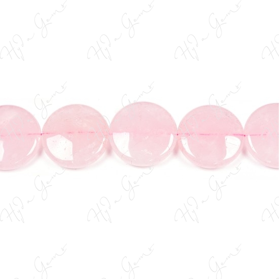 Rose Quartz Coin Beads