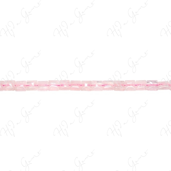 Rose Quartz Flat Square Beads