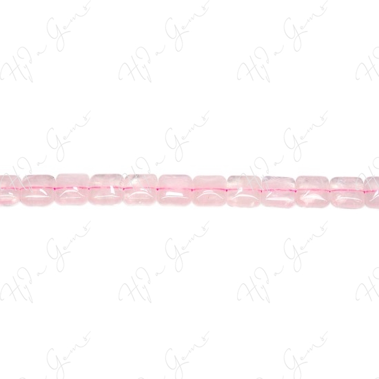 Rose Quartz Flat Square Beads