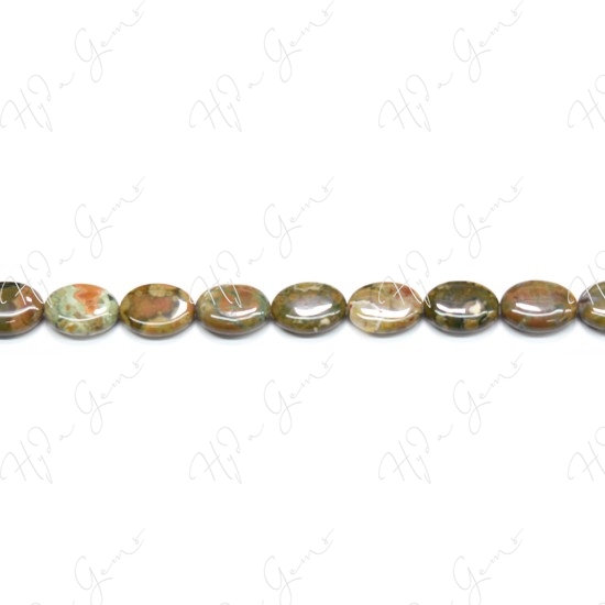 Rhyolite Flat Oval Beads