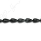 Black Striped Agate Drop Beads