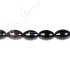 Black Striped Agate Rice Beads