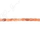 Orange Striped Agate Flat Rectangle Beads