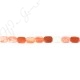 Orange Striped Agate Flat Rectangle Beads