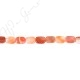 Orange Striped Agate Flat Rectangle Beads