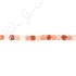 Orange Striped Agate Flat Square Beads