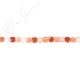 Orange Striped Agate Flat Square Beads