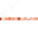 Orange Striped Agate Flat Square Beads