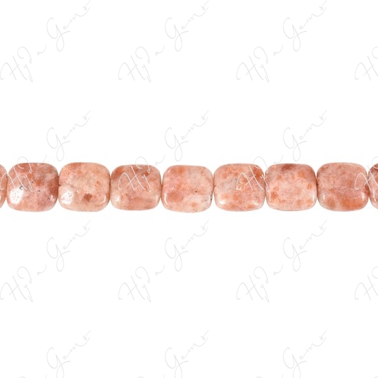 Sun Stone Flat Square Beads