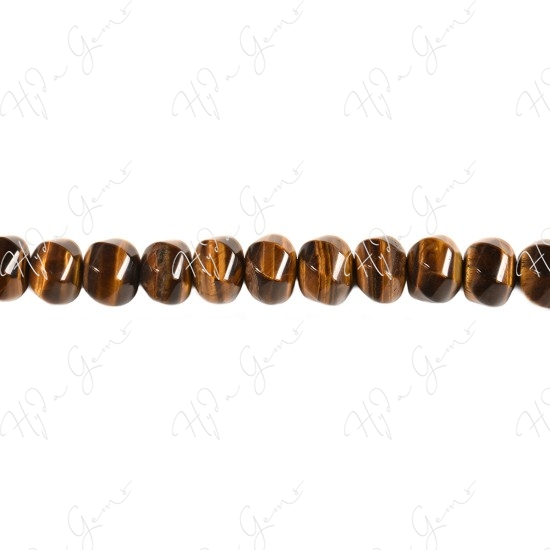 Tiger Eye 6-Face Lattern Beads