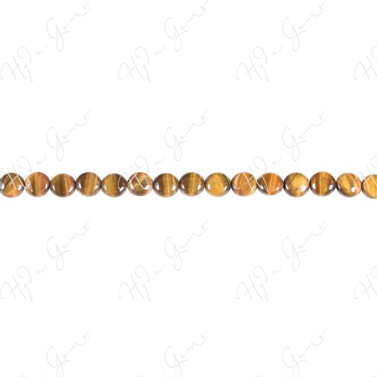 Tiger Eye Coin Beads