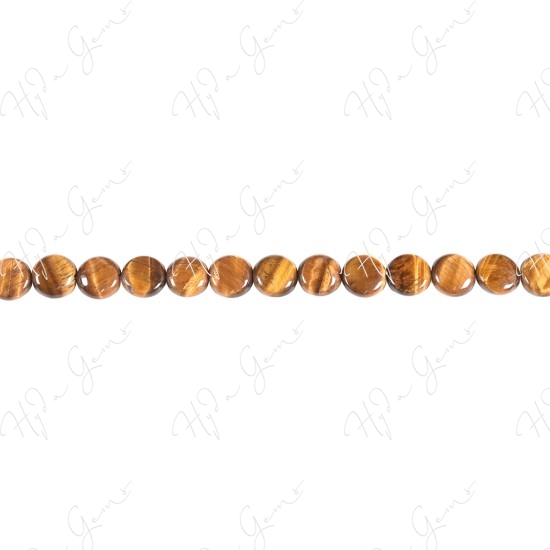 Tiger Eye Coin Beads