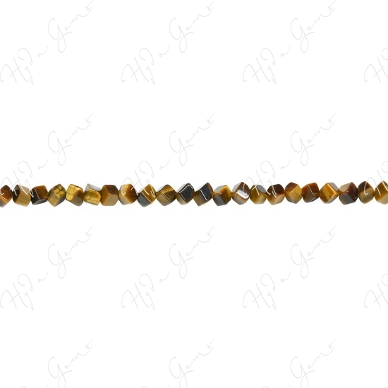 Tiger Eye Cube Beads