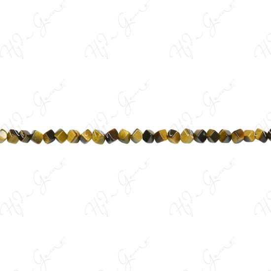 Tiger Eye Cube Beads