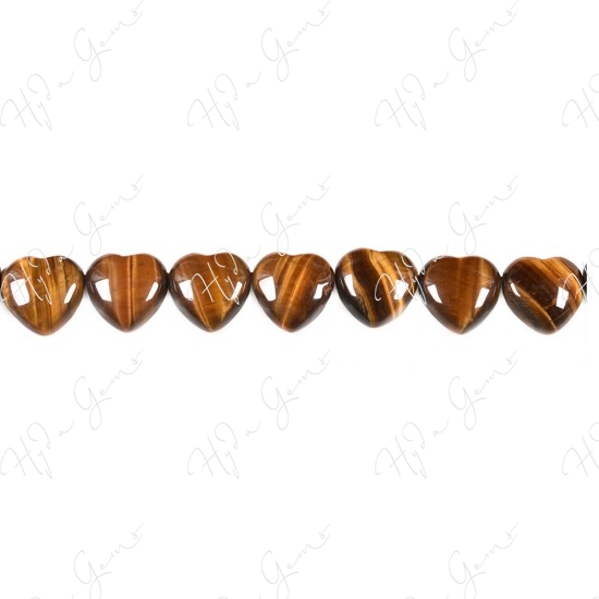 Tiger Eye Heart Beads