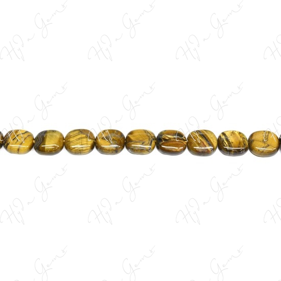 Tiger Eye Flat Square Beads