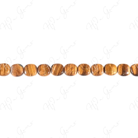 Tiger Eye Flat Square Beads