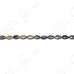 Blue Tiger Eye Pear Beads