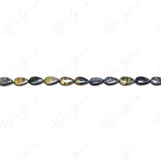 Blue Tiger Eye Pear Beads