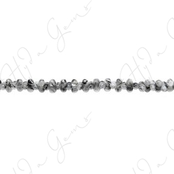 Black Rutile Quartz 8 Shaped Beads