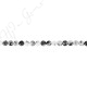 Black Rutile Quartz Coin Beads