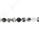 Black Rutile Quartz Coin Beads