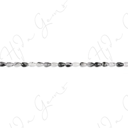 Black Rutile Quartz Drop Beads